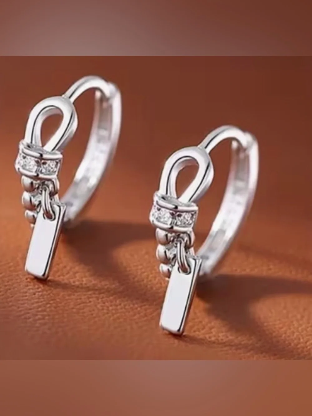 S925 Silver Dangle Earring Charm - Women's Jewelry